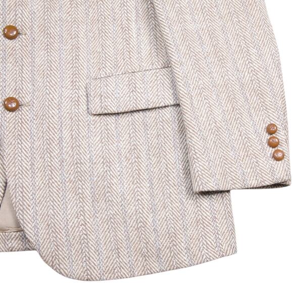 Harris & Frank x Harris Tweed Herringbone Sport Coat 42R - Picture 7 of 8